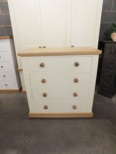 BUCKINGHAM PAINTED 4 DRAWER CHEST HAND MADE SOLID OAK & PINE BESPOKE