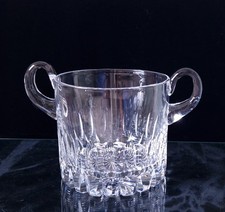 Fine Vintage Heavy Cut Crystal Twin Handled Continental Champagne Ice Bucket
