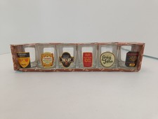 Vintage VMC Reims France Set of 6 Scotch Whiskey Tumblers Glasses Boxed