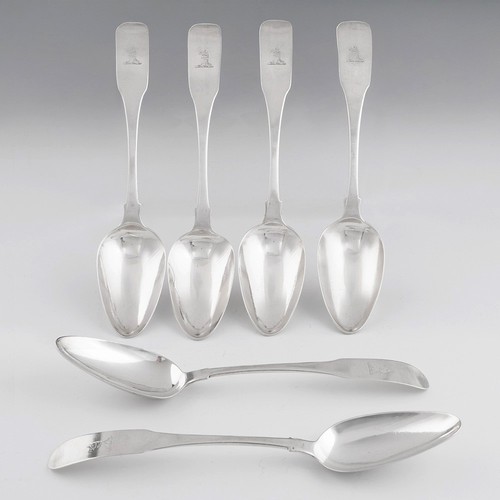 Six georgian irish silver - six,