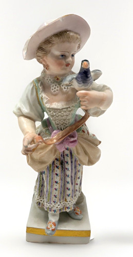Antique meissen young girl - meissen,