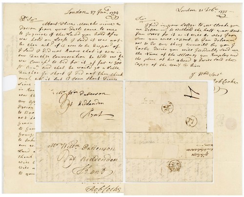 1774 1775 letters cooke - 1775, r.cooke