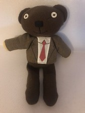 TY Mr Bean Teddy Bear Suit Beanie Soft Toy 9”