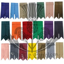 Scottish Tartans Kilt Hose Socks Flashes Multi Garter Pointed Acrylic wool