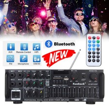 2000W Digital Bluetooth Stereo Amplifier Amp HIFI 2CH Tuner USB SD 4 Mic Inpurt