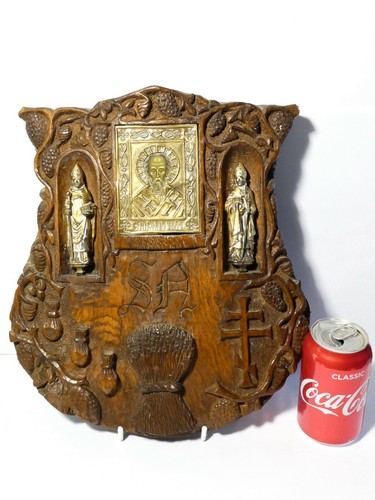 Antique carved oak russian - antique,