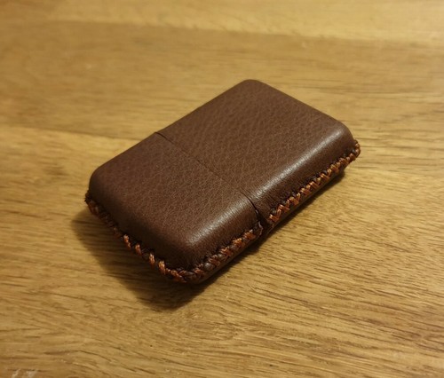 Handmade leather zippo lighter - handmade,