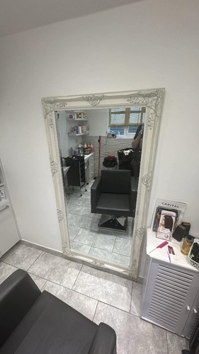 White frame mirror 171cm - frame,