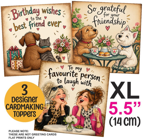 Card toppers for - card,