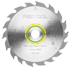 Festool saw blade  500458 160x1,8x20 w18 160mm Wood Standard TS 55F TSC55K HK55