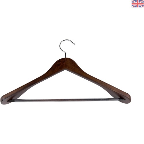 Wooden hanger with wide - hanger,