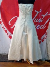 Wedding Dress size 10 ivory satin Romantica, check measurements A