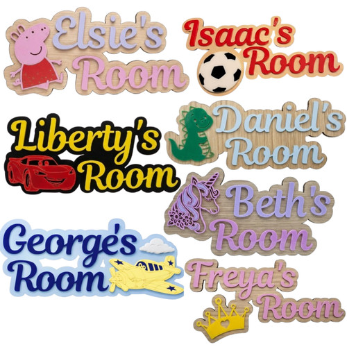 Personalised kids door name - kids,