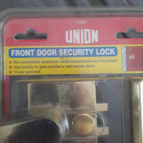 Union silver front door lock - union, 2