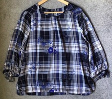 Ladies Laura Ashley Size 14 Tartan Blouse/Top