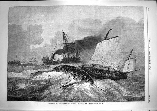 Original old antique print - old,