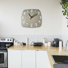 Contemporary Numbers Square Shaped Wall Clocks - Many Colour Options