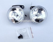 2 Universal Front Lights 12V Spot Fog Halogen Circle Lamps Car Van Bus NEW boxed