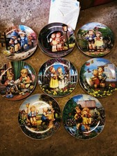 M J HUMMEL DANBURY MINT x8 8 inc VINTAGE LIMITED EDITION COLLECTORS PLATES