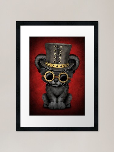 Steampunk black panther - panther, on