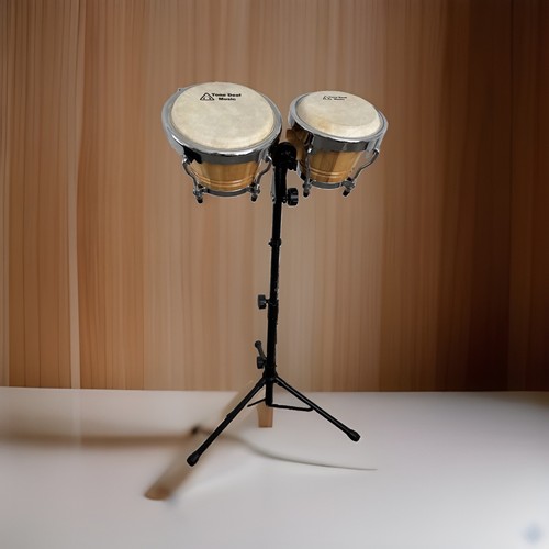 Bongos with stand - bongos, stand.