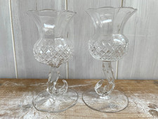 PAIR 2 Edinburgh Crystal Thistle Branch Stem Wine Glasses Excellent condition