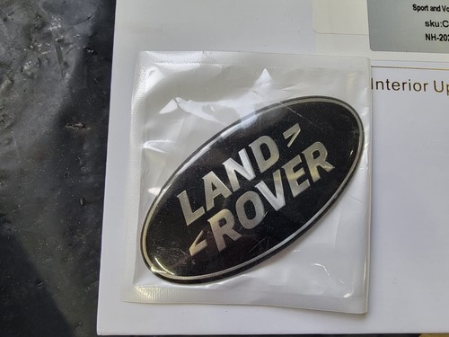 Black silver grille badge - black, &