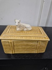 Vintage Butter Dish With Cow