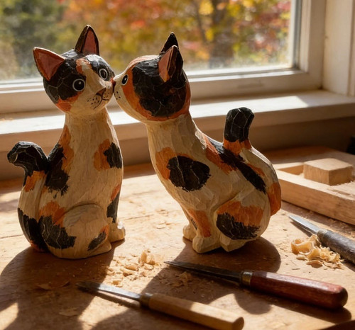 Hand carved wooden - carved,