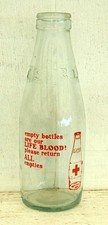 nice old LIFE BLOOD LCS London Co-op dairy milk bottle