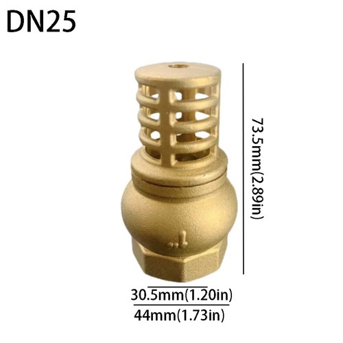 Robust brass foot valve - brass, with