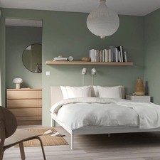 IKEA King Size Bedframe and Drawer Set. KLEPPSTAD & SONGESAND White. No Mattress