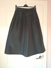 Women's Finery Black Taffeta A-Line Midi Skirt, Size 10, Worn Once