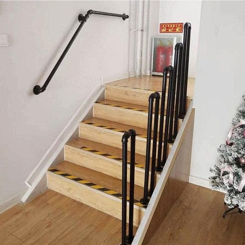 Shaped stair handrail black - u-shaped,