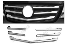For Mercedes Sprinter Front Grille Chrome Trim Strip Stainless 5Pcs 2014 To 2018