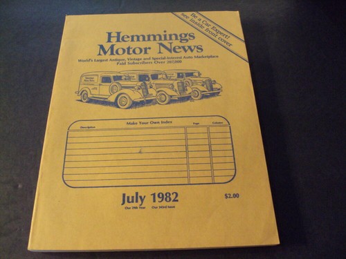 Hemmings motor news july - hemmings, 1982