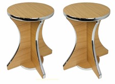 Retro Arcade Stools Oak &