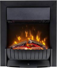 Dimplex Clement Optiflame Inset Electric Fire, Traditional Style, Matte Black
