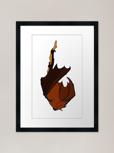 Flying fox framed art - flying, print