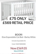 BOORI COT BED EXPANDABLE TO