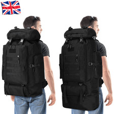 100L Hiking Camping Backpack Extra Large Molle Rucksack Mens Outdoor Luggage Bag