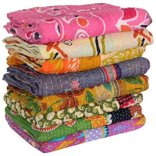 Indian vintage kantha quilt - indian,