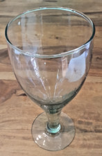 Gorgeous Vintage Giant 600ml Wine Glass Recycled Green Glass Use /Display /Gift