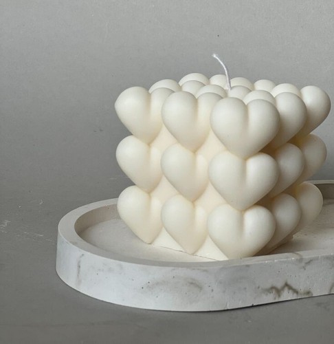 Beautiful heart candle - beautiful, scented