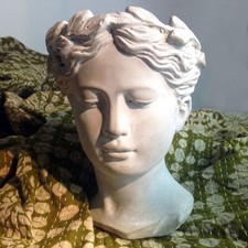 Lady Head Bust Planter Flower