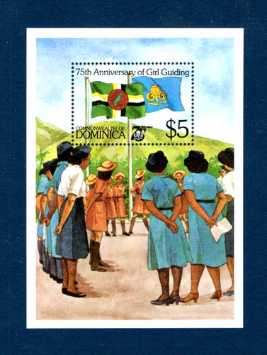 Dominica 890 mnh sheet girl - dominica,