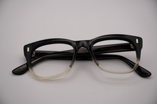 VINTAGE 1950s Glasses Frames Hadley 100 C3 Classic Clubman Black/clear