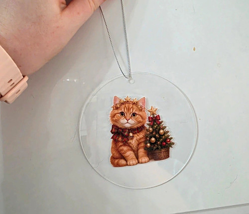 Ginger cat christmas tree - cat,