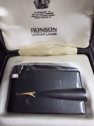 Vintage grey enamled ronson - enamled,,