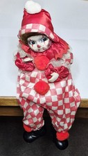 Vintage Porcelain Clown Doll